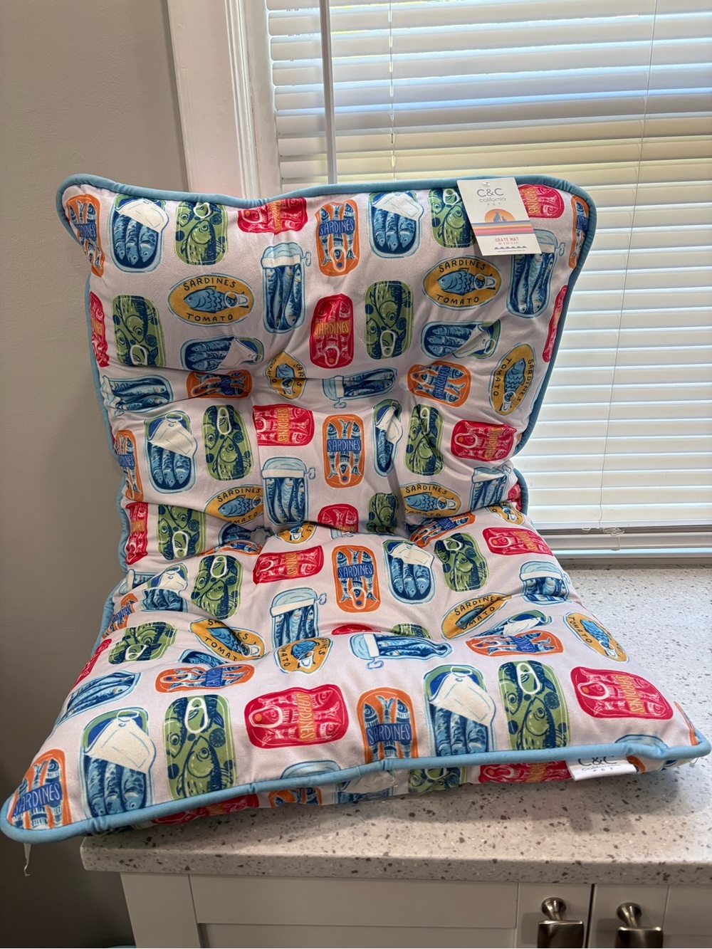 NWT C&C California Colorful Sardine Can Dog Crate Mat